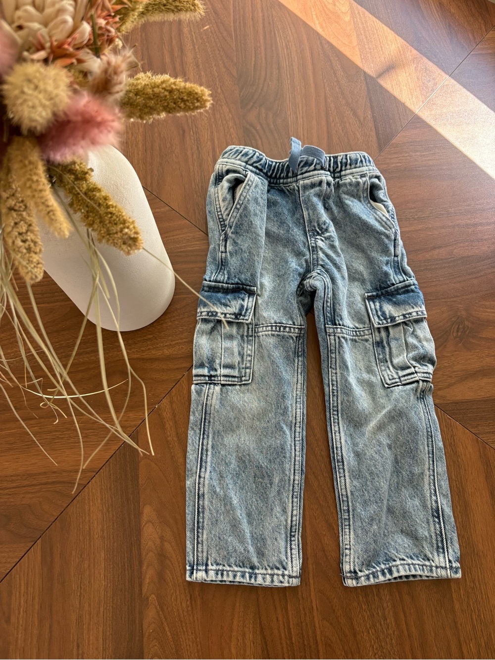 Gap Toddler Light Wash Cargo Jeans